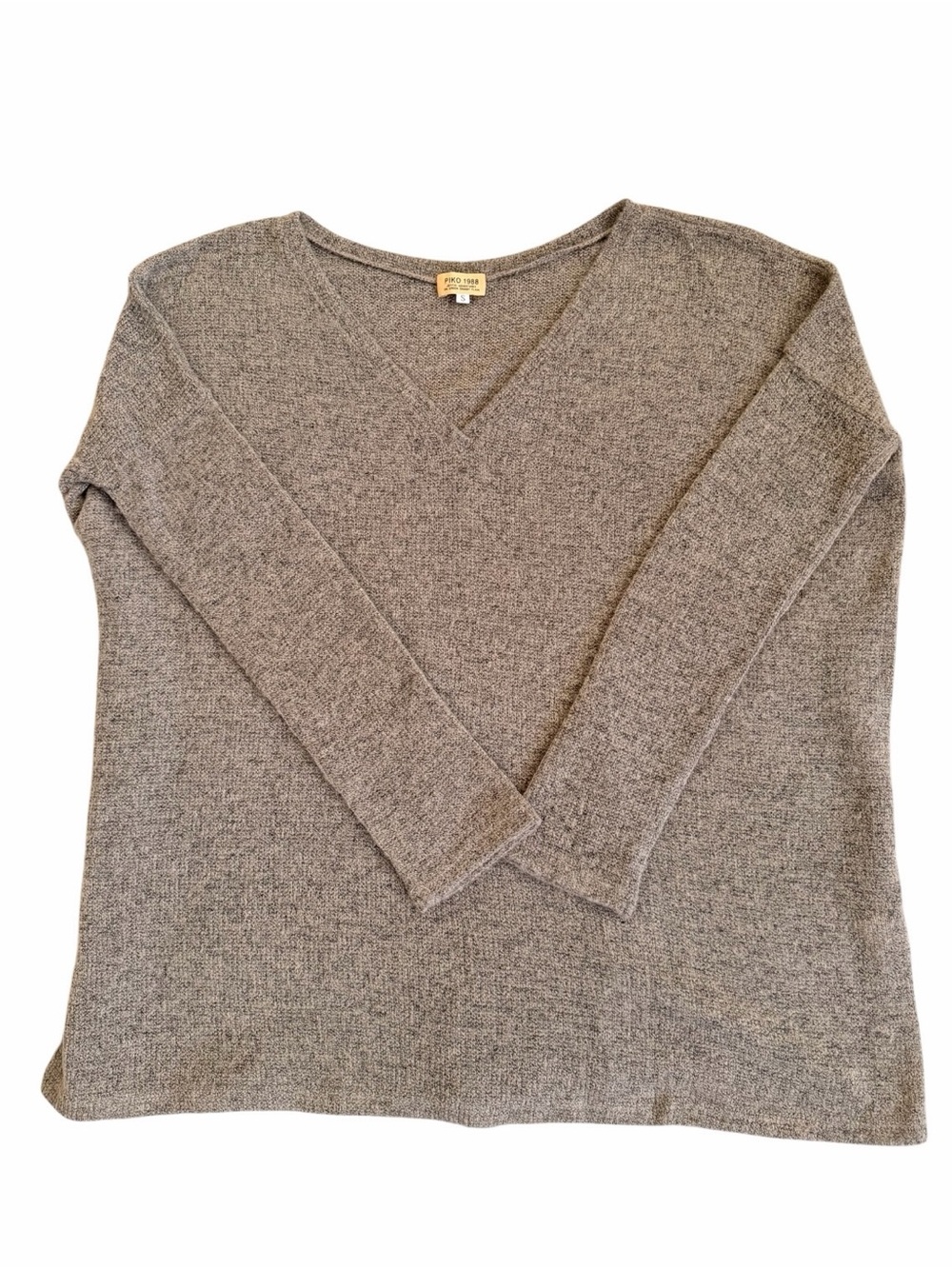 PIKO 1988 V-Neck Lightweight Long Sleeve Oversized Boxy Sweater